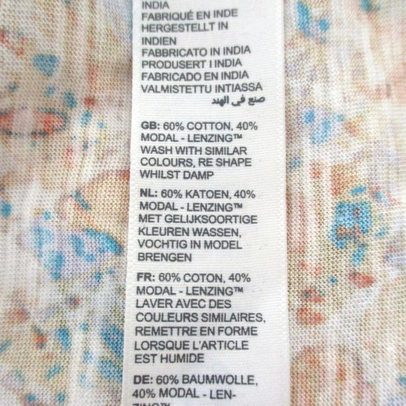 NWT Fat Face Lucia Mineral Top , Short Sleeve, Shirred Top, Multicolor, Size 14 - Picture 15 of 16